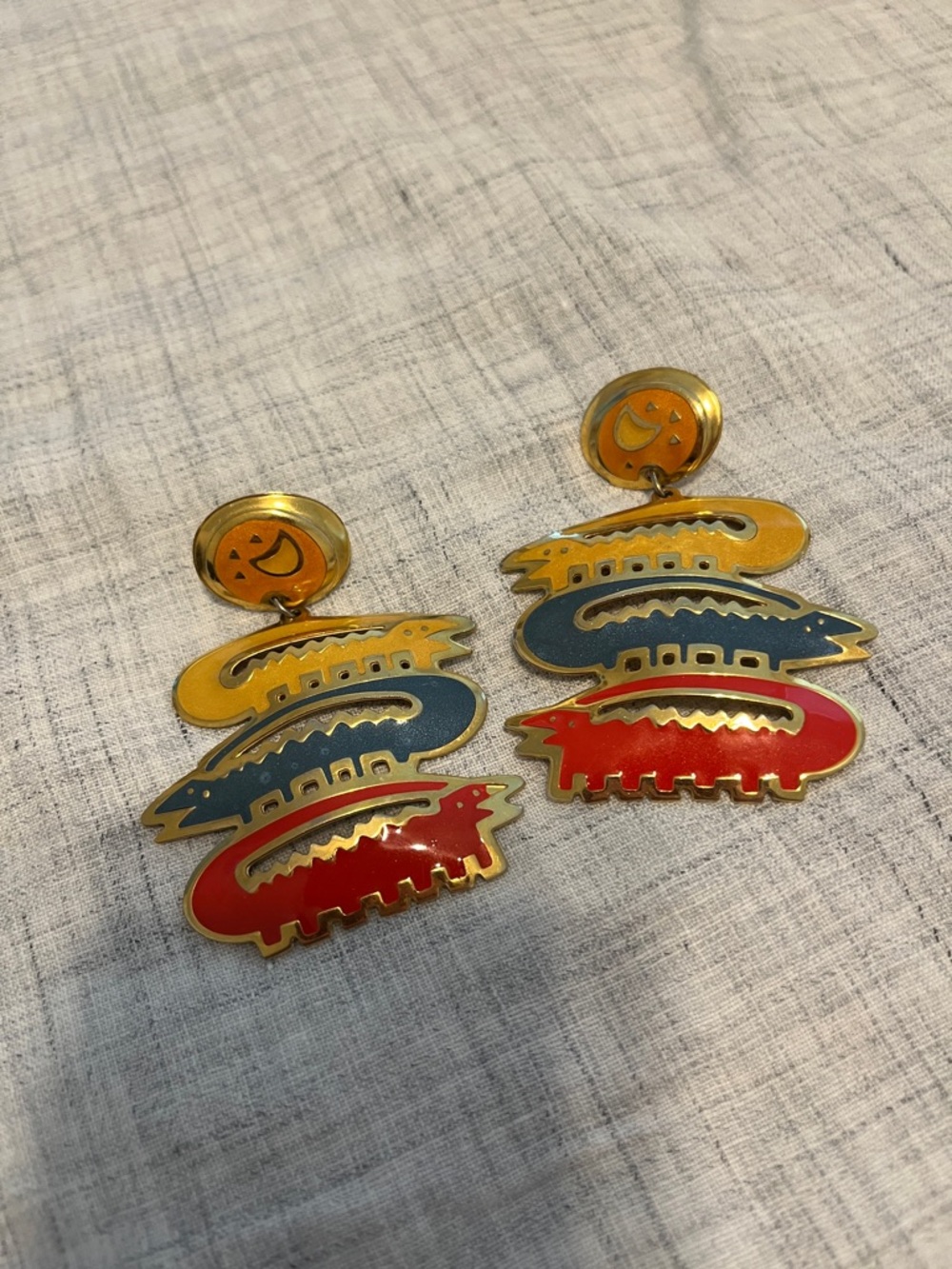 Vintage Berebi crocodile earrings